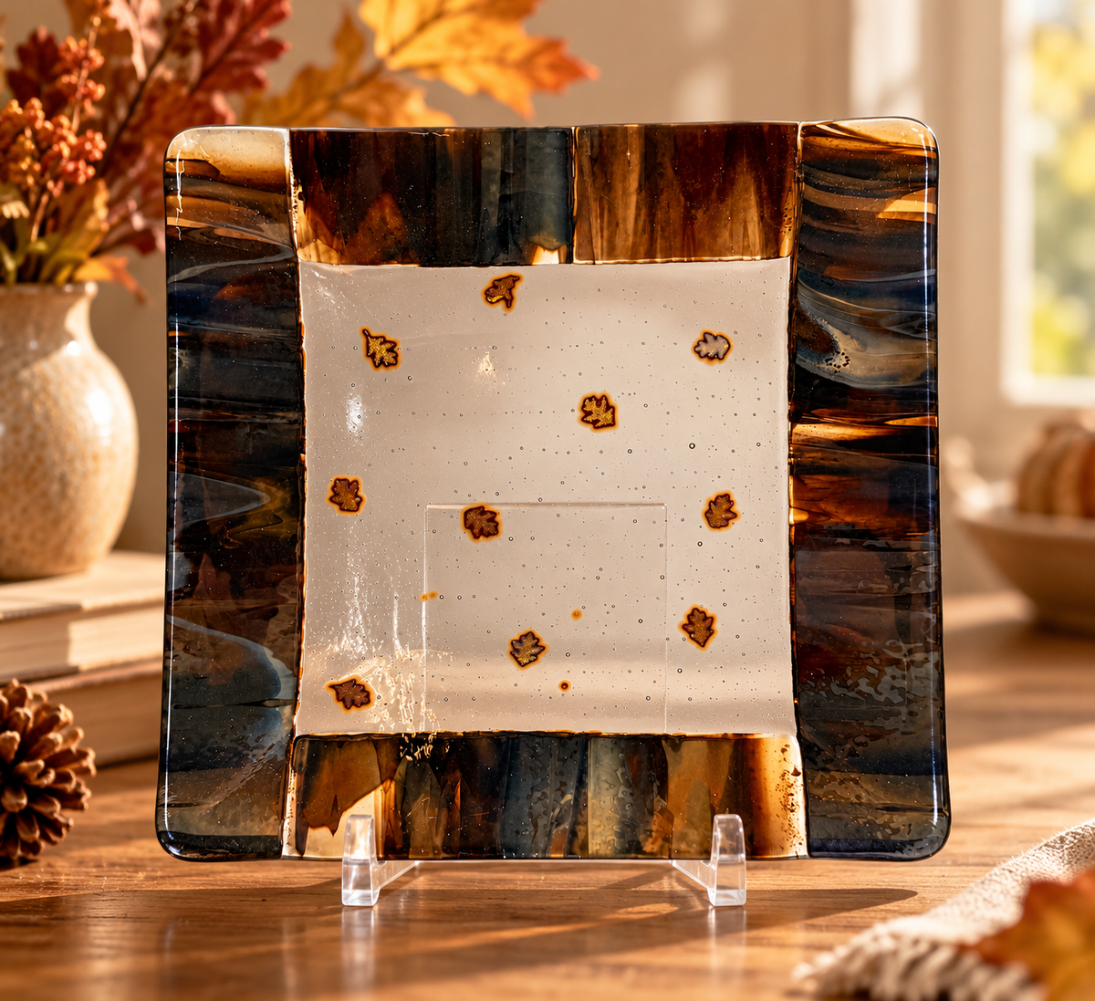 Fall Leaves 9” plate