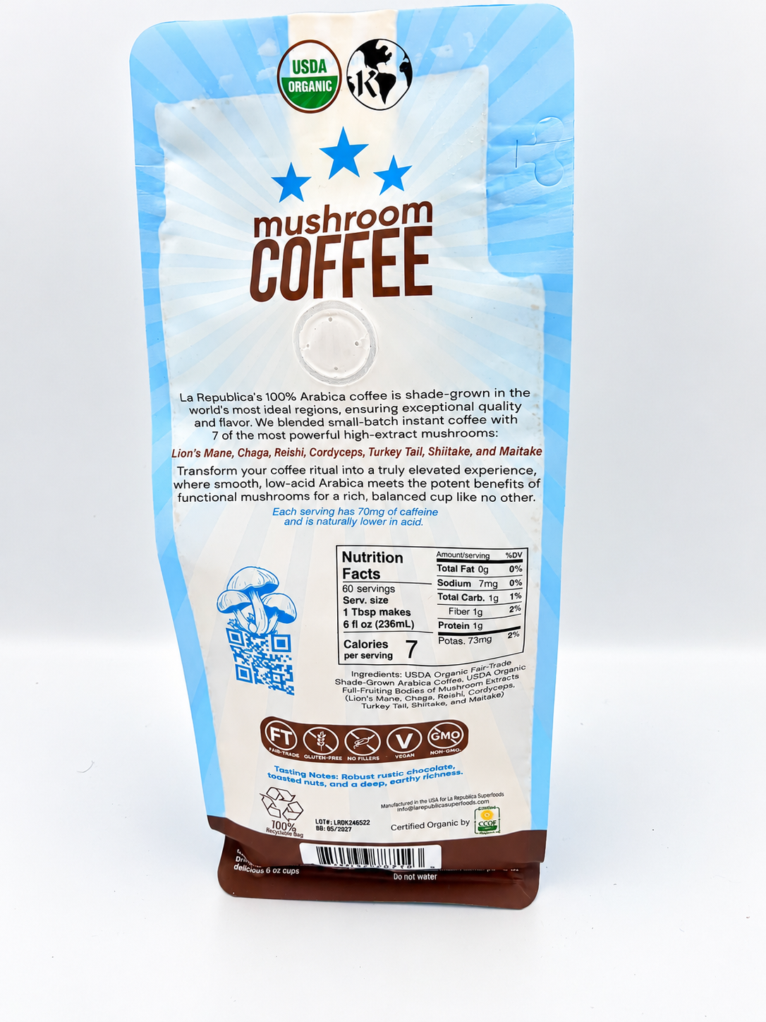 La Republica Mushroom Coffee 12 Oz