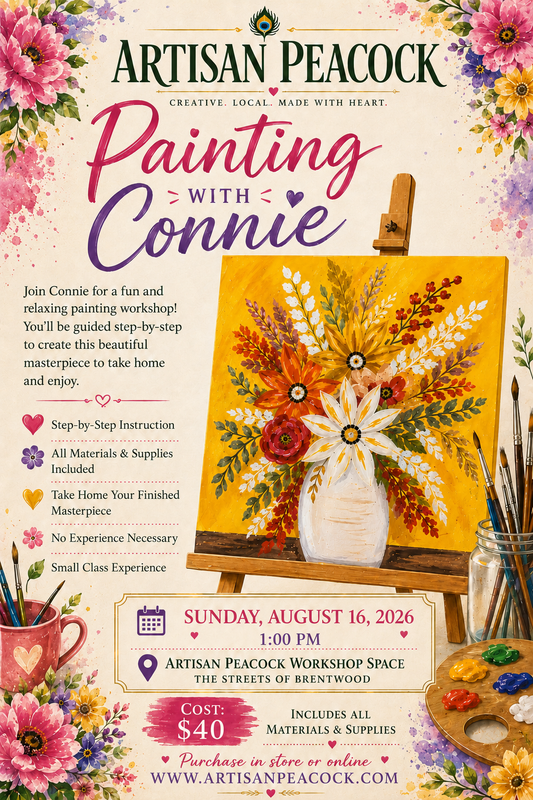 Painting with Connie – Floral Workshop (August 16th)