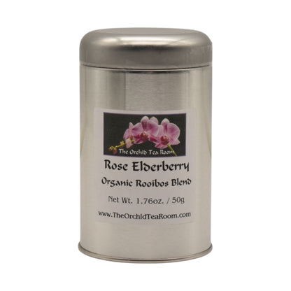The Orchid Tea Room Rose Elderberry Organic Rooibos Blend Tisane