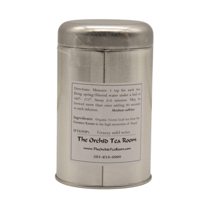 The Orchid Tea Room Organic Guranse Estate Green Tea with Organic Peppermint Leaves